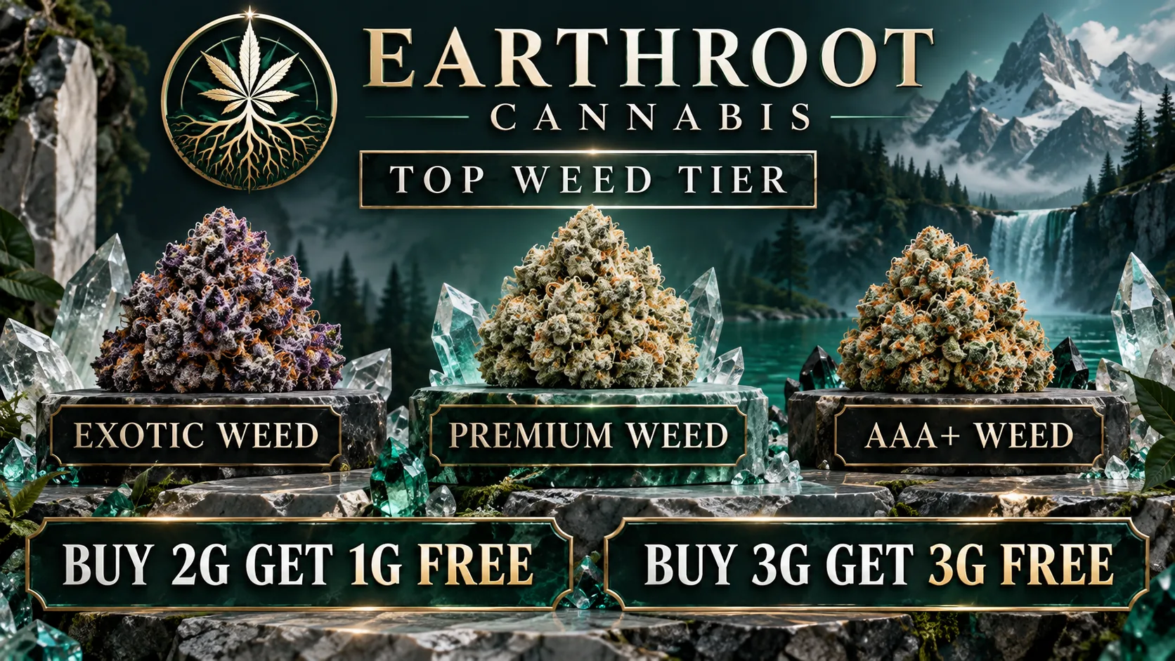 EarthRoot Cannabis in Etobicoke — Exotic, Premium and AAA+ top weed tiers